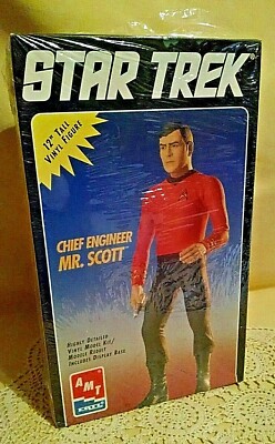 Star Trek Model Kit Chief Engineer Mr Scott #8777 1994 New Ertl AMT 12'' Figure