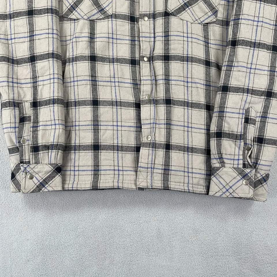 Camisa deportiva Eastern Mountain EMS para hombre grande gris a cuadros edredón forrado chamarra Foto 4 de 4