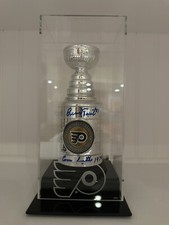 BERNIE PARENT Signed Autograph NHL 1974 PHI FLYERS 8” STANLEY CUP & DISPLAY CASE