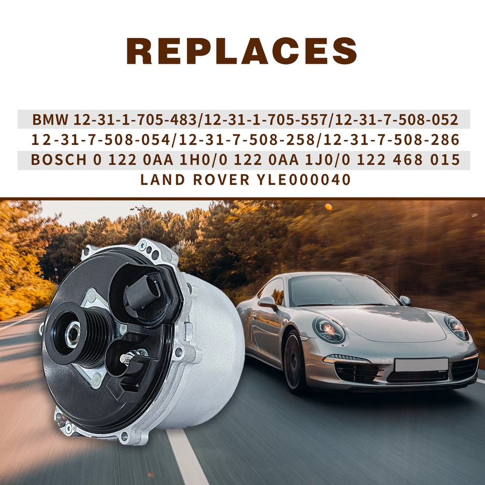 New Alternator for BMW 540i 740i 750i X5 1999-04 Land Rover Range Rover 03-09 Foto 2 de 4