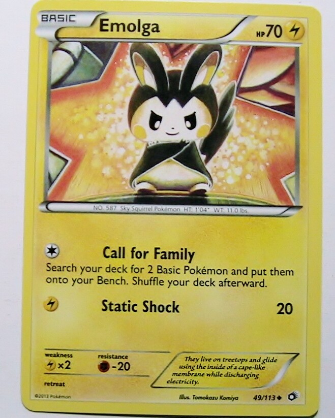 Emolga 49/113 B&W Legendary Treasures Pokemon Card NM