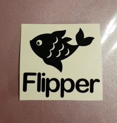 Personalised Pet Fish Name Vinyl Sticker for Glass Tank Bowl Aquarium  Goldfish UK