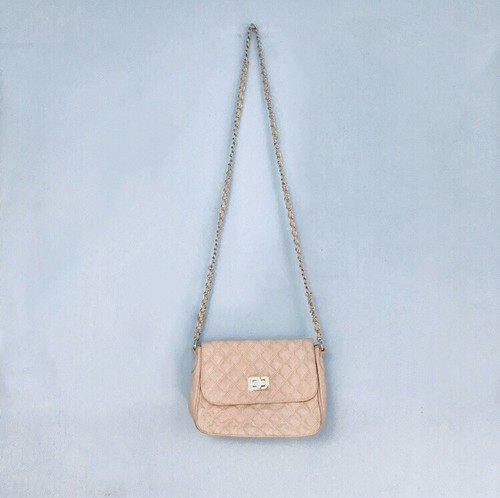 ASOS BORSA TRACOLLA ROSA CHIARO CATENA ORO DORATA MEDIO PICCOLA TRAPUNTATA  ZARA | eBay