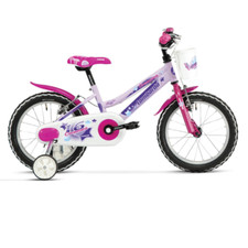 LOMBARDO BICI BICICLETTA 16" CREMONA LILLA FUCSIA 1 VELOCITA' PER BAMBINA