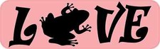 10x3 Love Frog Bumper Sticker Vinyl Stickers Pet Animal Car Truck Vehicle Decal