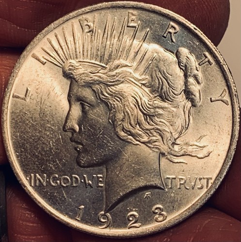 1923 Uncirculated Peace $1 Very Clean Bright Shine # 178 - Picture 5 of 6
