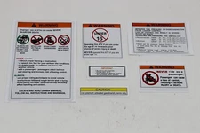 6 piece Yamaha warning decals stickers labels Raptor Blaster BANSHEE