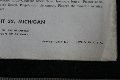 (63BIS) Large Brochure catalogue french NASH 1956 en français - Picture 8 of 8