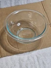 Vintage Pyrex Flat Rim Mixing Nested Bowl 1 QT  Clear Glass 7 In Nice