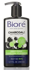 Biore Deep Pore Charcoal Cleanser, 6.77 Fl. Oz., Free Pores, Great for Oily Skin