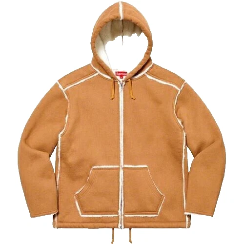 Veste à capuche Supreme Faux Shearling à capuche Parker taille L marron survêtement