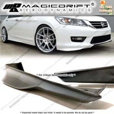 For 13 14 15 Honda Accord Sedan OE Style Front Bumper Lip Spoiler Corner Aprons