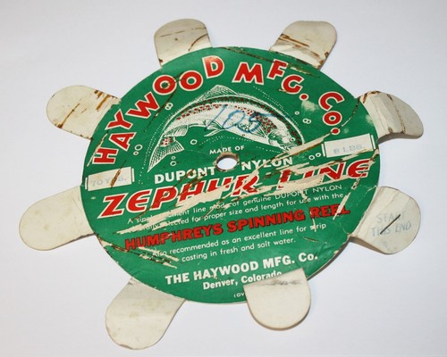 Vintage Haywood Zephyr Nylon Fishing Line For Humphreys Reel RARE Advertising 