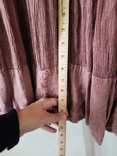 Magic Dress Free Size Red Mineral Wash Embroidered Boho Maxi Vintage Western Tie - Picture 11 of 18