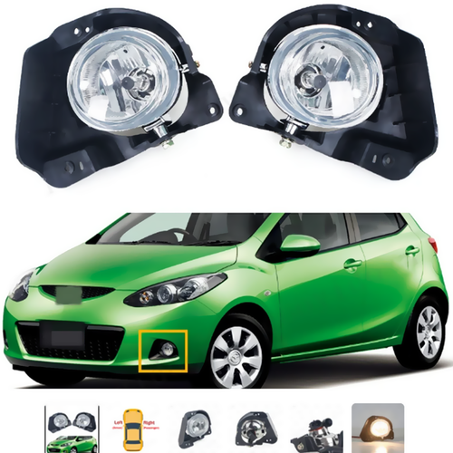 Bumper Fog Driving Lights Kit For Mazda 2 DEMIO 2007 2008 2009 Bulb Switch Wire - Picture 14 of 18