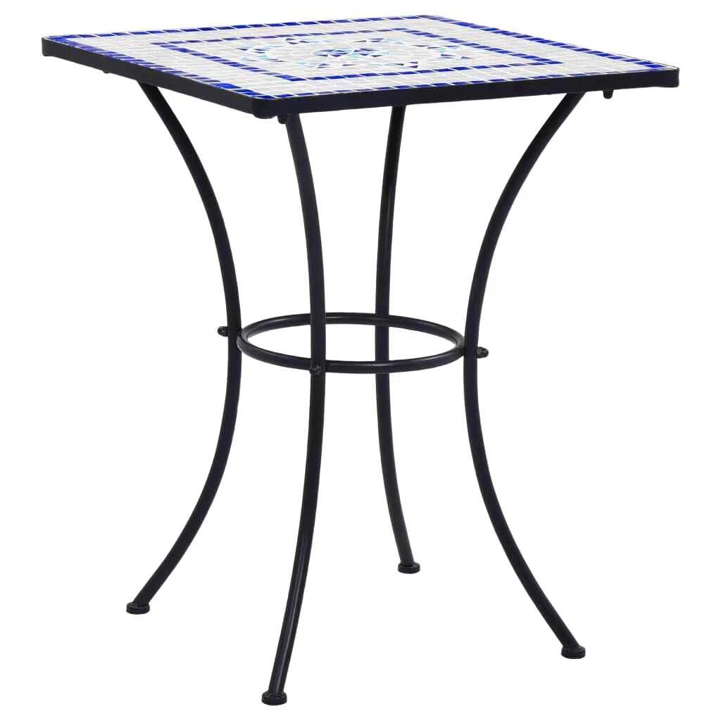 Blue and white cheap mosaic bistro set
