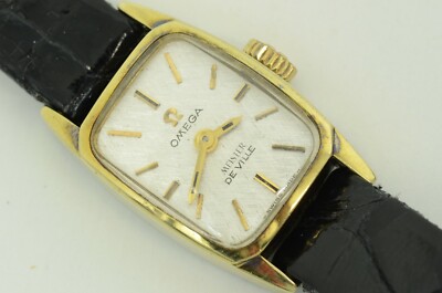 Authentic Omega Meister De Ville 14mm SM Watch Rectangle GP