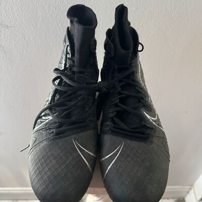 Nike Huarache Lacrosse Cleats Mens Size 12 Black & Silver