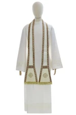 Cream Roman Clergy Stole Vestment Chasuble Cope Estola Crema Stola SH849K26