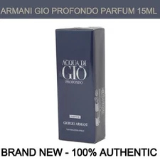 New Giorgio Armani Acqua di Gio Profondo Parfum for Men Spray 0.5 oz