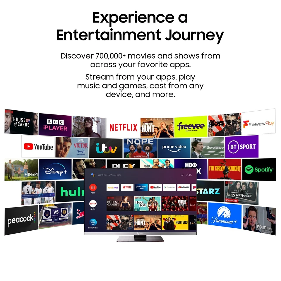 SYLVOX 12 Volt Smart RV TV 22 Inch 1080P Built-in DVD Player APP Speaker 12-24V - Image 2 of 4