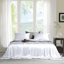 Luxury 100 Viscose Bamboo Cool Softest Bed Sheets Set Deep Pocket Cal King Whit