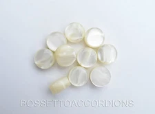 Accordion Buttons Pearl White 13.8x7.5 (mm)
