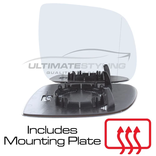 Wing Mirror Glass Audi Q5 8R 2008-2017 Heated Aspherical Drivers Side Right Hand