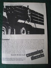 CUMMINS DIESELS AUTOMOTIVE DIESEL ENGINES ARE BEST 1965 ADVERT A4 FILE 40