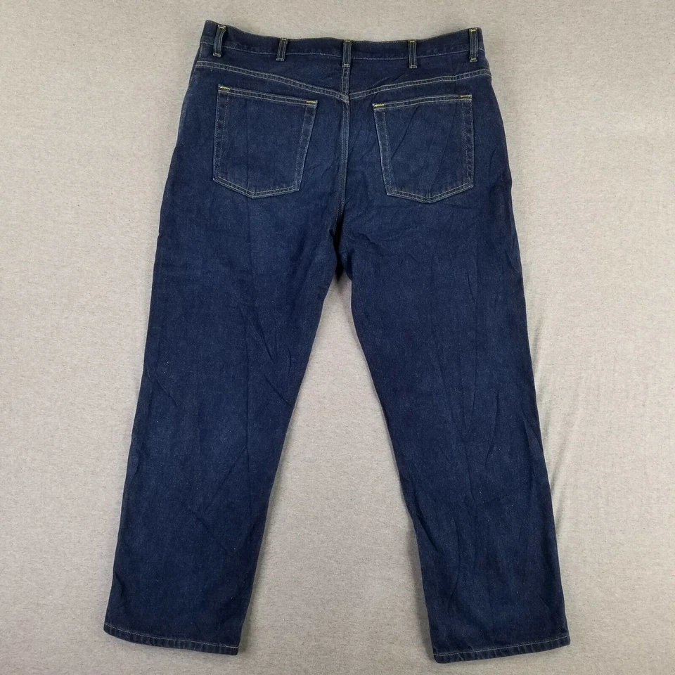 Pantalones de mezclilla Outdoor Life 40x30 corte regular azul 100 % algodón lavado oscuro excelentes Foto 4 de 4