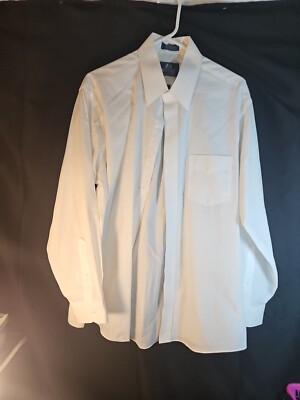 stafford white dress shirts Stafford Shirt 17 Extra Tall Mens Short Sleeve Collar Neck Stafford | Shirts | White