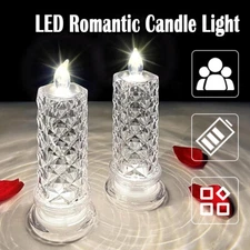 Led Crystal Candle Light Lamp Projection Romantic Atmosphere Bedroom Flameless