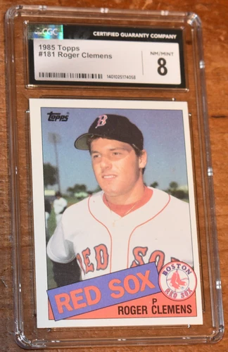 1985 Topps #181 Roger Clemens - Rookie Card RC - Red Sox Pitcher - CGC 8 NM/Mint
