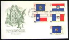 US. 1655-56, 60-62. 13c. Flag of 5 States, American Bicentennial. Artmaster FDC 