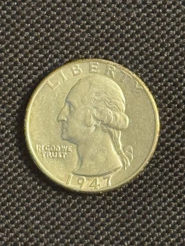 Extremely Beautiful 1947 D Washington Head SILVER Quarter!