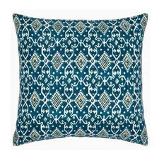 John Robshaw Alagan Peacock 22 x 22 Decorative PIllow Cover Block Print Boho NWT