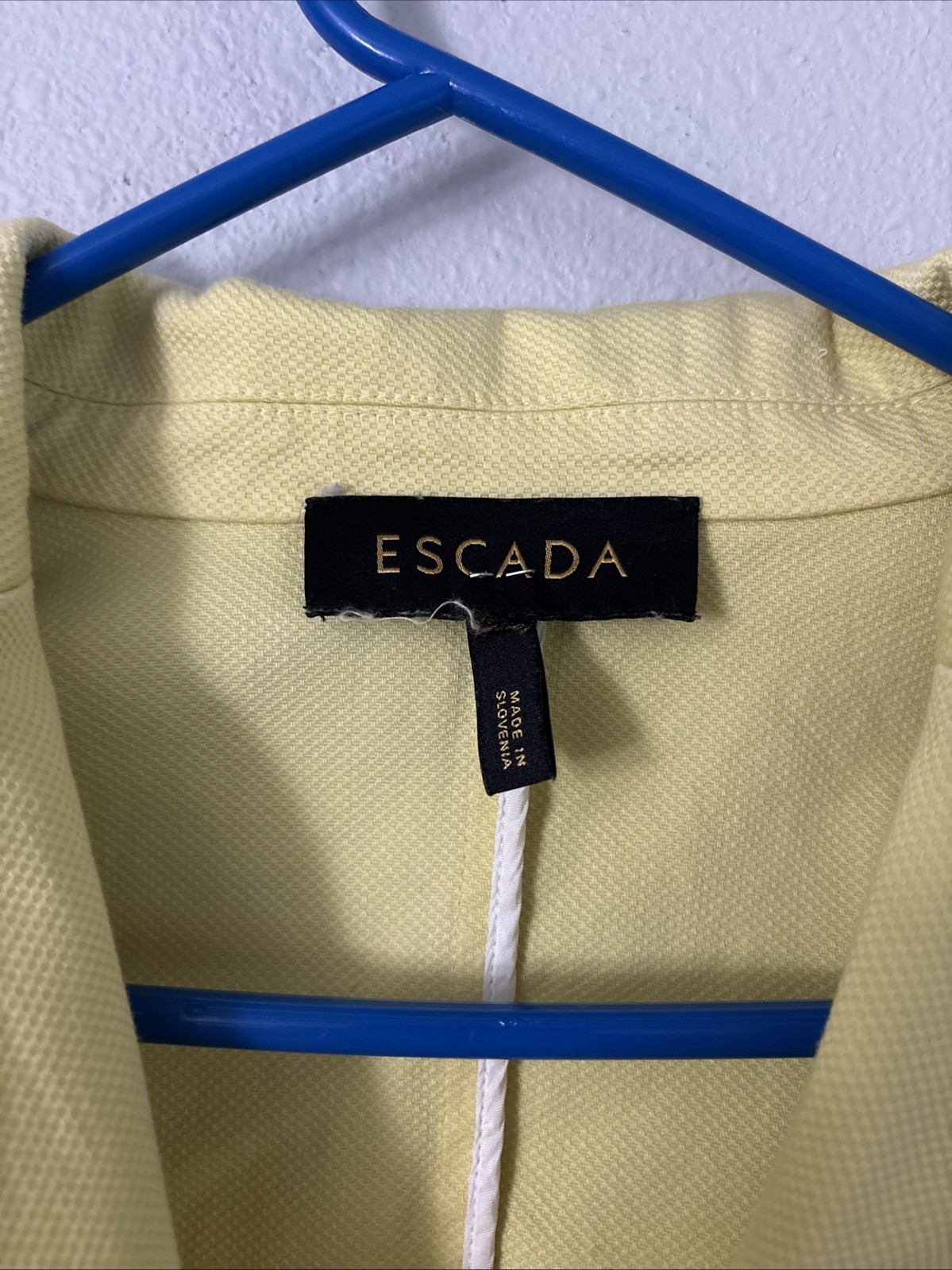 ESCADA Womens Blazer Jacket Two Button Cotton Yel… - image 2