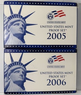 2005 & 2006 US Mint Proof Set Lot of 2 (920)