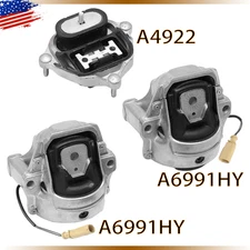 3x Engine Motor Mount & Transmission Mount for 11-17 Audi Q5 2.0L 13-17 3.0L