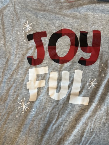 Wondershop Women's JOYFUL Heather Gray Short Sleeve Pajama Top Size 2X - Picture 2 of 5