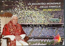 VATICANO 2012. BUSTA FILATELICO-NUMISMATICA N.5692-VII INCONTRO MOND FAMIGLIE