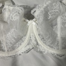 NWT $195 Aubade [ 30E US ] Lace Comfort half-cup Underwire Bra Opale White T2017