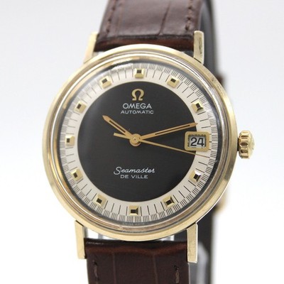 Vintage 1960s Omega Seamaster De Ville 34mm Tuxedo Dial Automatic Date JP Z219