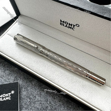 Montblanc Luxury Rollerball Pen Silver Engraved Writing VIP Rare Gift With Box