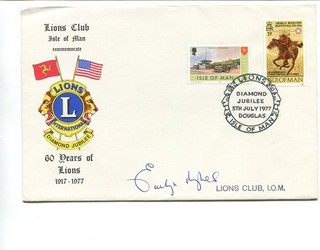 Isle of Man 1977 Lions Club International Jubilee Autographed cover.