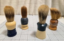 Lot Of 4 Vintage Soap Shaving Brushes 3 Ever Ready 1 Unbranded