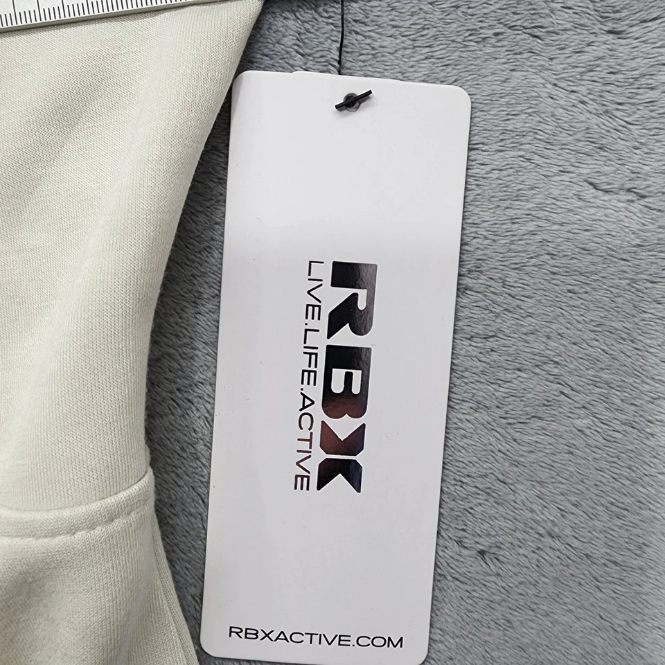 NUEVA RBX Sudadera Mujer XS Oyster Marfil Lujo Suave Cuello en V Sudadera con Capucha Pullover Informal Foto 4 de 4