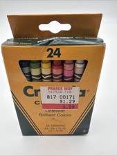 Vintage Crayola Crayons 24 Assorted Retired Colors 1985 NEW Binney Smith NOS BNS