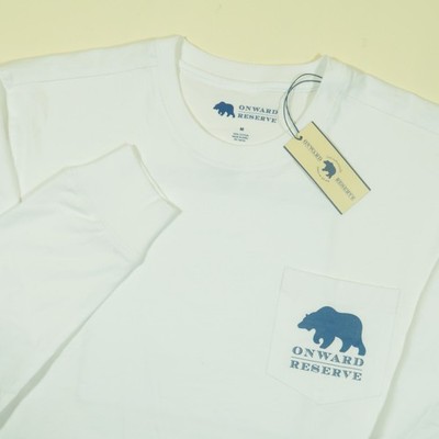 Onward Reserve Knox Cowboy Reagan T Shirt Mens M White Long Sleeve Tee New