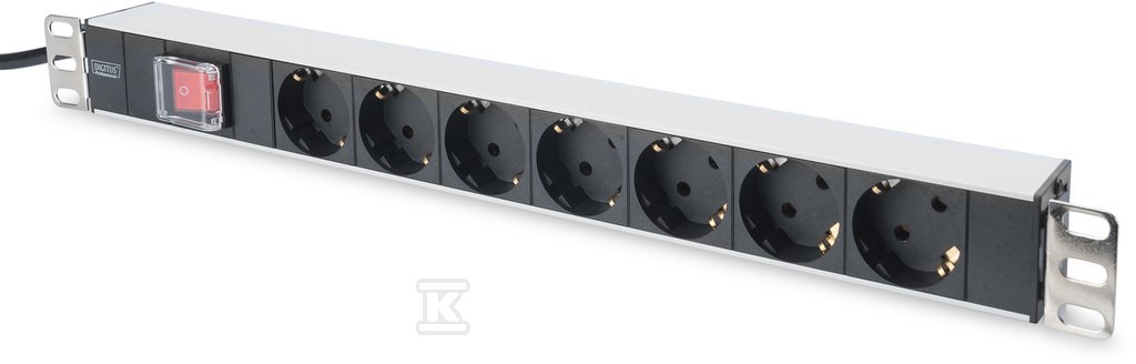 Multiprise pour armoires rack (PDU) 19 pouces 7x Schuko DN-95402 - Image 2